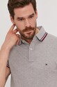 Polo tričko Tommy Hilfiger šedá MW0MW13080
