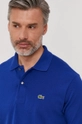 blue Lacoste polo shirt