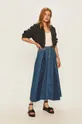 Pepe Jeans - Rifľová sukňa Maxime modrá