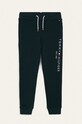 Tommy Hilfiger - Spodnie dziecięce 128-176 cm aplikacja granatowy KB0KB05753