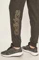 szary adidas - Spodnie FM3446