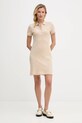 Lacoste sukienka EF5473 beżowy AW25