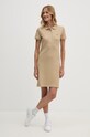 Šaty Lacoste EF5473 béžová SS25