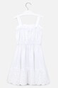 Mayoral - Rochie fete 128-167 cm 6982.8H.JUNIOR alb SS20