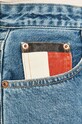 Tommy Jeans - Rifľové krátke nohavice modrá DW0DW08290