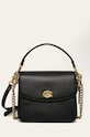Coach - Kožená kabelka Cassie Crossbody 19 usňová koža čierna 88346