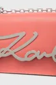 Kožená kabelka Karl Lagerfeld ružová
