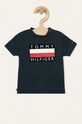 Tommy Hilfiger - Tricou copii 56-92 cm print bleumarin KN0KN01122