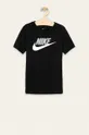 чёрный Nike Kids - Детская футболка 122-170 см. Для мальчиков