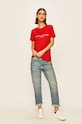 Tommy Hilfiger - Tricou WW0WW26868 rosu SS20
