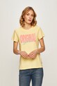 Levi's - T-shirt nadruk żółty 17369.0798