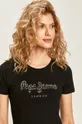 čierna Pepe Jeans - Tričko Beatrice