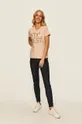 Pepe Jeans - T-shirt LACEY beżowy