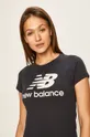 granatowy New Balance - T-shirt WT91546ECL