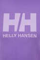 Helly Hansen t-shirt bawełniany fioletowy 34112