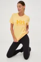 Bombažna kratka majica Helly Hansen oranžna