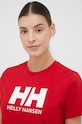 Helly Hansen t-shirt bawełniany czerwony 34112