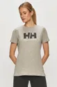 sivá Bavlnené tričko Helly Hansen