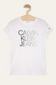alb Calvin Klein Jeans - Tricou copii 140-176 cm De fete