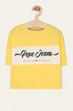 Pepe Jeans - Detské tričko Maylis 128-180 cm bavlna žltá PG502454