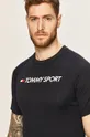 tmavomodrá Tommy Sport - Pánske tričko