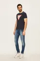 Guess Jeans - Pánske tričko tmavomodrá