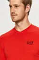czerwony EA7 Emporio Armani - T-shirt 8NPT53.PJM5Z