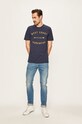Lee - T-shirt L60BFENM granatowy SS20