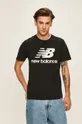 czarny New Balance - T-shirt MT01575BK Męski