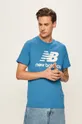 niebieski New Balance - T-shirt MT01575MAK
