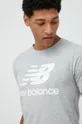 szary New Balance - T-shirt MT01575AG
