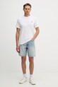 Βαμβακερό μπλουζάκι Lacoste TH2038 μπεζ SS20