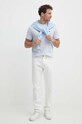 Bavlnené tričko Lacoste TH2038 modrá SS20