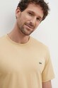 Lacoste tricou din bumbac bej TH2038