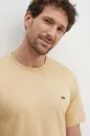 béžová Bavlnené tričko Lacoste