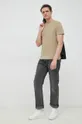 Lacoste t-shirt bawełniany beżowy