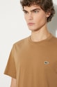 Lacoste t-shirt cotton Men's brown TH2038