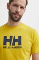 Helly Hansen t-shirt bawełniany żółty 33979