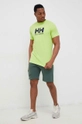 Helly Hansen tricou HH LOGO T-SHIRT verde 33979