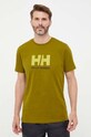 Helly Hansen t-shirt HH LOGO T-SHIRT zielony 33979
