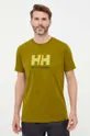 zielony Helly Hansen t-shirt HH LOGO T-SHIRT
