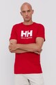 Helly Hansen tricou HH LOGO T-SHIRT rosu 33979