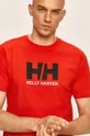 red Helly Hansen t-shirt HH LOGO T-SHIRT