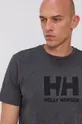 γκρί Βαμβακερό μπλουζάκι Helly Hansen