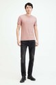 AllSaints tricou din bumbac BRACE SS CREW roz MD131G