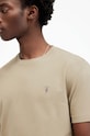 AllSaints t-shirt bawełniany BRACE SS CREW MD131G brązowy AA00