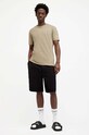 AllSaints tricou din bumbac BRACE SS CREW maro MD131G