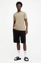AllSaints t-shirt bawełniany BRACE SS CREW brązowy MD131G