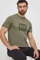 zielony Helly Hansen t-shirt bawełniany