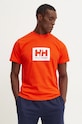 Bavlnené tričko Helly Hansen TOKYO 53285 oranžová AW24